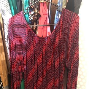 Michael Kors Red and Blue Dots Top